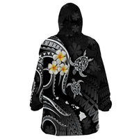 Hawaii Wearable Blanket Hoodie Maui Islands Pacific Plumeria White Vibe LT9 - Polynesian Pride