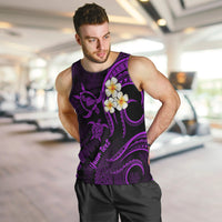 Personalised Maui Hawaii Men Tank Top Polynesian Tattoo and Pacific Plumeria Purple Vibe LT9 - Polynesian Pride