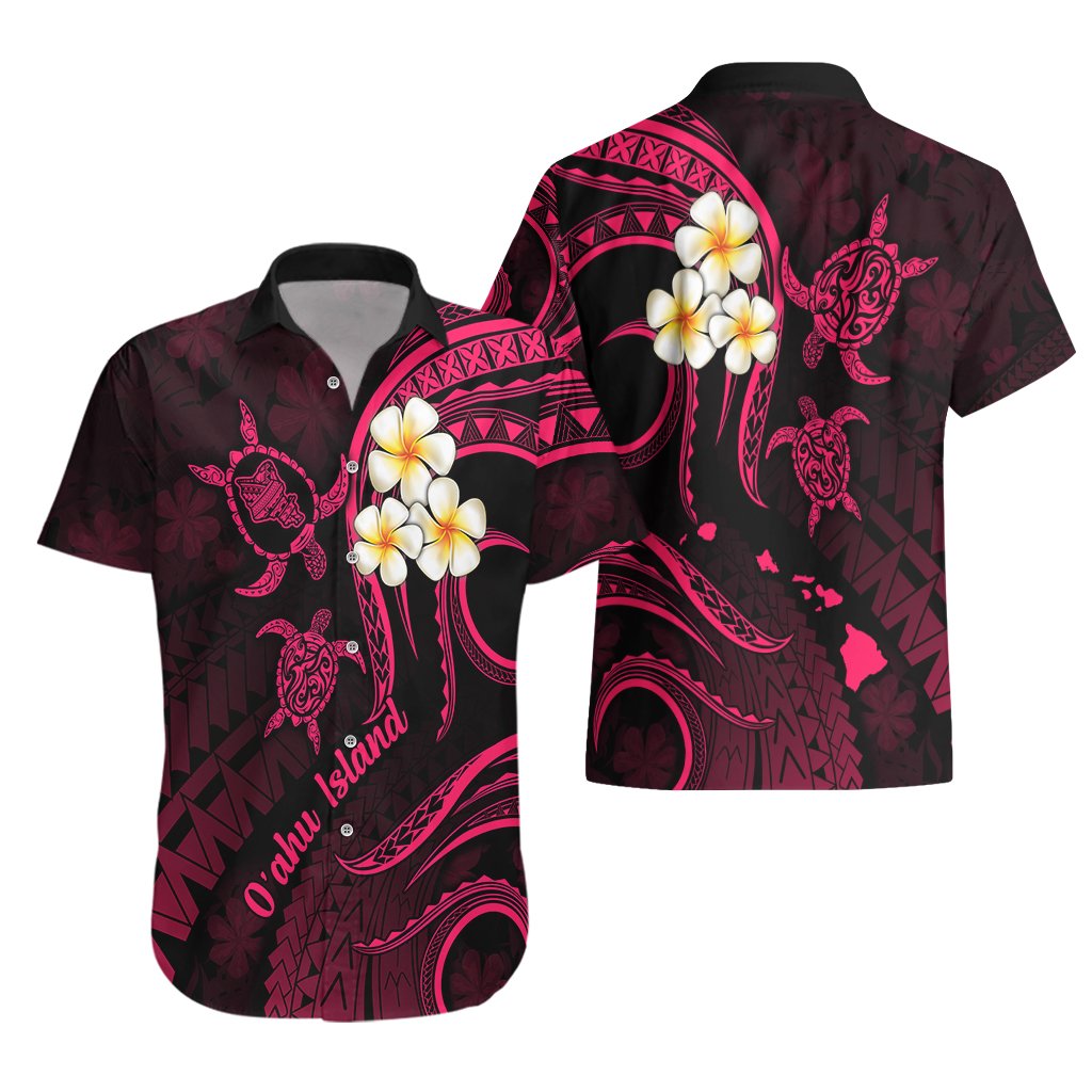 Hawaii Hawaiian Shirt Oahu Islands Pacific Plumeria Pink Vibe LT9 - Polynesian Pride