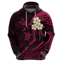 Hawaii Hoodie Oahu Islands Pacific Plumeria Pink Vibe LT9 - Polynesian Pride