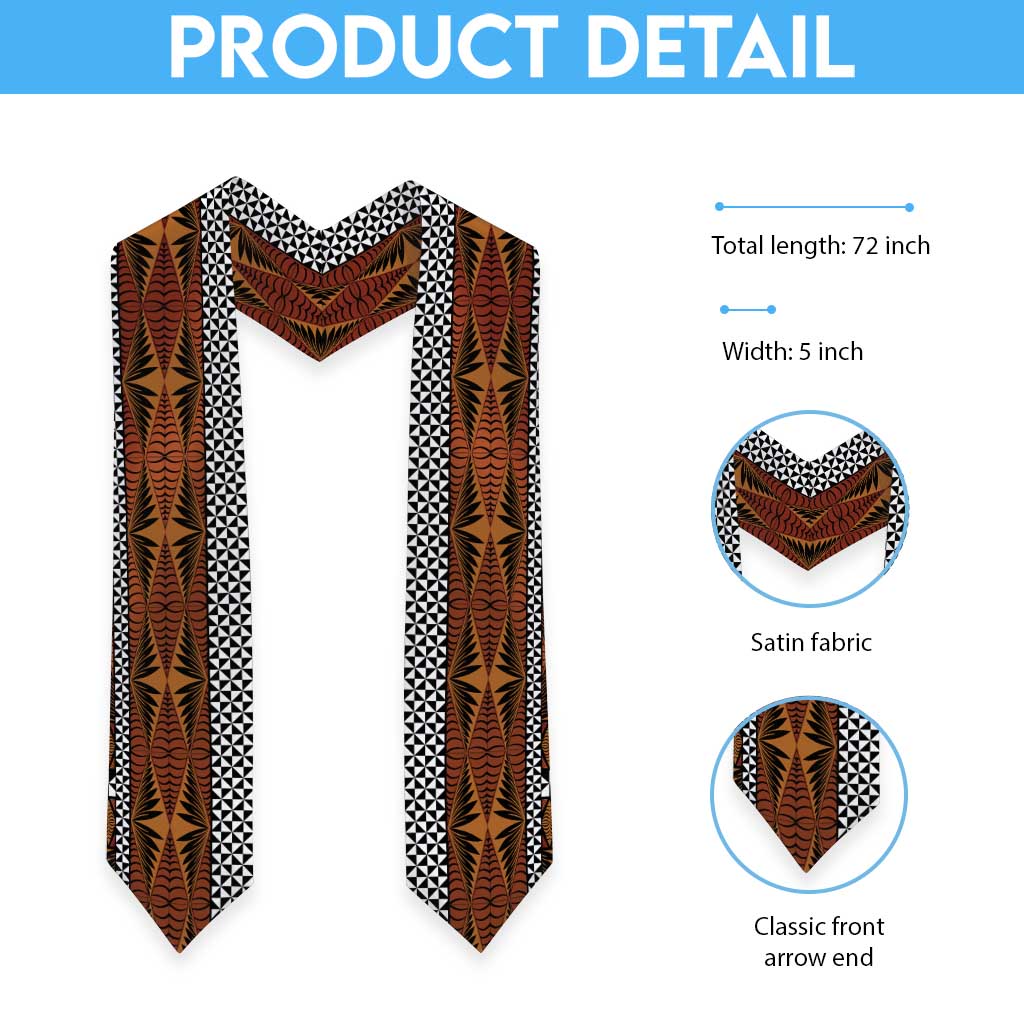 Malo e Lelei Tonga Graduation Stole Tongan Ngatu Tapa Cloth LT14 - Polynesian Pride