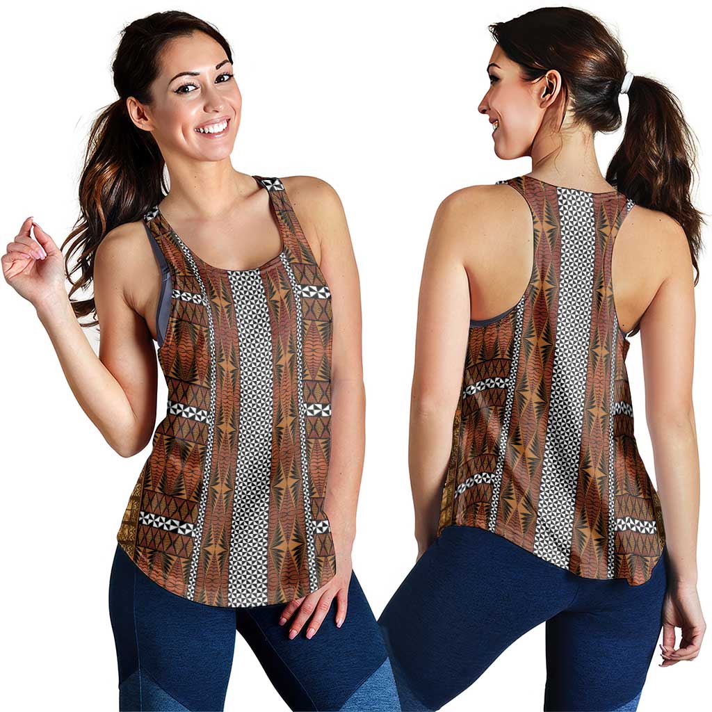 Malo e Lelei Tonga Women Racerback Tank Tongan Ngatu Tapa Cloth - Polynesian Pride