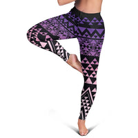 Maori Niho Taniwha Te Wheiao Leggings Waiporoporo - Polynesian Pride
