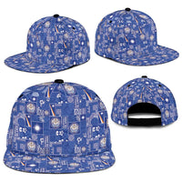 Marshall Islands Merry Christmas Snapback Cap Pacific Patchwork Xmas Vibes - Polynesian Pride