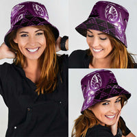 Matariki New Zealand Bucket Hat NZ Niho Taniwha Maori New Year Purple Galaxy