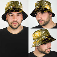 Matariki New Zealand Bucket Hat NZ Niho Taniwha Maori New Year Yellow Galaxy