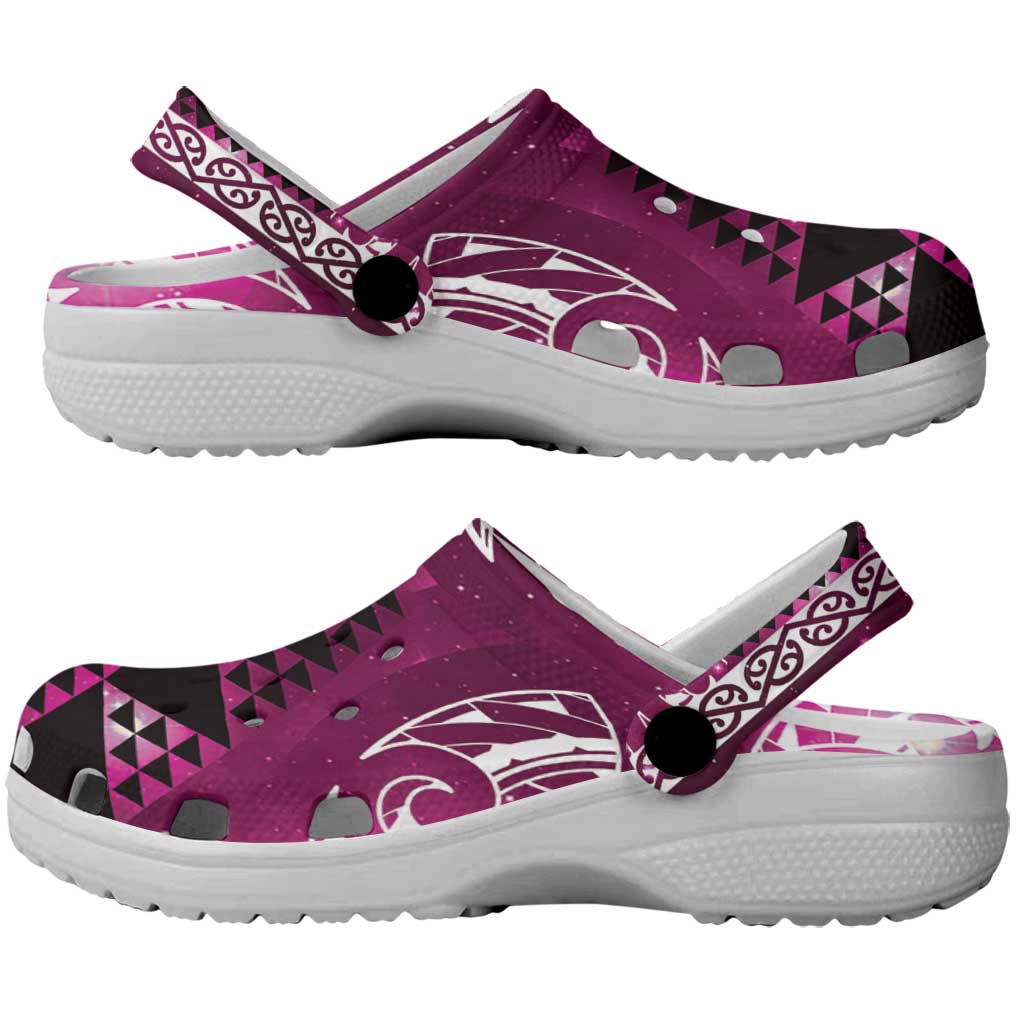 Matariki New Zealand Clogs Shoes NZ Niho Taniwha Maori New Year Pink Galaxy