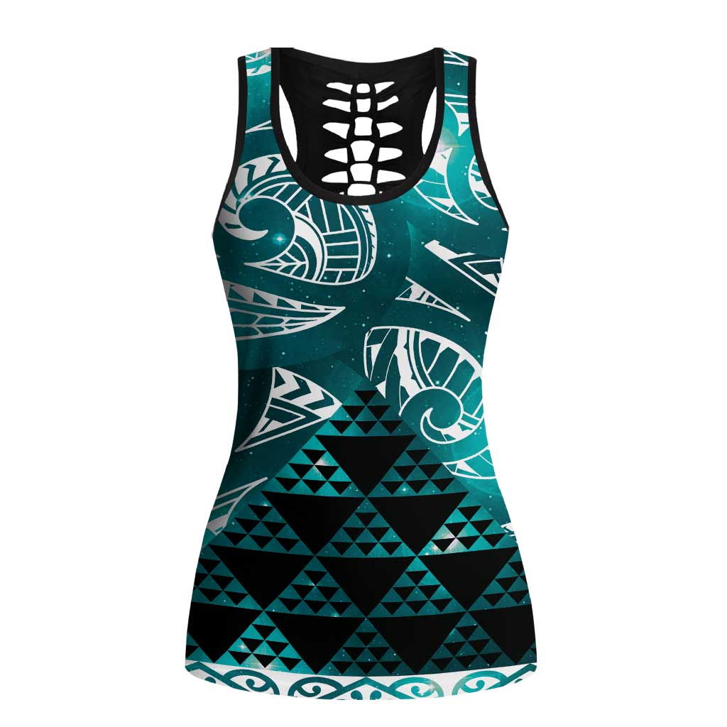 Matariki New Zealand Hollow Tank Top NZ Niho Taniwha Maori New Year Cyan Galaxy