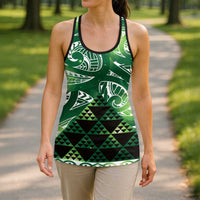Matariki New Zealand Hollow Tank Top NZ Niho Taniwha Maori New Year Green Galaxy LT14 - Polynesian Pride