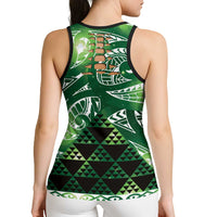 Matariki New Zealand Hollow Tank Top NZ Niho Taniwha Maori New Year Green Galaxy LT14 - Polynesian Pride