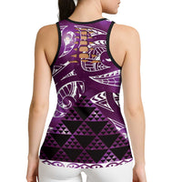 Matariki New Zealand Hollow Tank Top NZ Niho Taniwha Maori New Year Purple Galaxy LT14 - Polynesian Pride