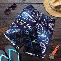 Matariki New Zealand Shorts for Men NZ Niho Taniwha Maori New Year Blue Galaxy