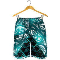 Matariki New Zealand Shorts for Men NZ Niho Taniwha Maori New Year Cyan Galaxy
