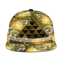 Matariki New Zealand Snapback Cap NZ Niho Taniwha Maori New Year Yellow Galaxy LT14 One Size Yellow - Polynesian Pride