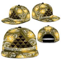 Matariki New Zealand Snapback Cap NZ Niho Taniwha Maori New Year Yellow Galaxy LT14 - Polynesian Pride