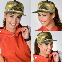 Matariki New Zealand Snapback Cap NZ Niho Taniwha Maori New Year Yellow Galaxy LT14 - Polynesian Pride