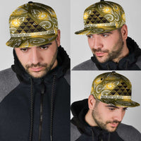 Matariki New Zealand Snapback Cap NZ Niho Taniwha Maori New Year Yellow Galaxy LT14 - Polynesian Pride