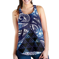 Matariki New Zealand Women Racerback Tank NZ Niho Taniwha Maori New Year Blue Galaxy LT14 - Polynesian Pride