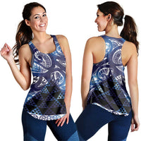 Matariki New Zealand Women Racerback Tank NZ Niho Taniwha Maori New Year Blue Galaxy LT14 - Polynesian Pride
