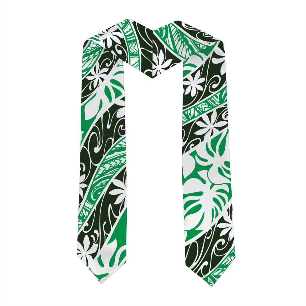 Matie Tahiti Tiare Monstera Graduation Stole Polynesian Pattern Curve Style