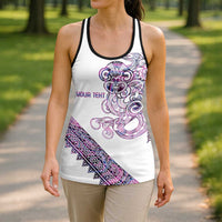 Mawhero Paua Shell Kowhaiwhai Taniko Personalised Hollow Tank Top Taniwha Maori Tribal Style LT9 - Polynesian Pride