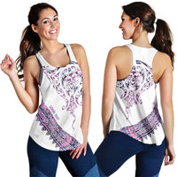 Mawhero Paua Shell Kowhaiwhai Taniko Personalised Women Racerback Tank Manta Ray Shark-Turtle Maori Tribal Style LT9 - Polynesian Pride