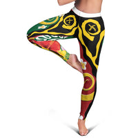 Melanesian Vanuatu Tribal Boar Tusk Leggings Tropical Plants and Namele Motifs LT03 - Polynesian Pride