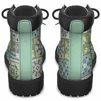 Mele Kalikimaka Hawaii Christmas All Season Boots Omaomao Seamless Floral Motif LT9 - Polynesian Pride