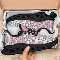 Mele Kalikimaka Hawaii Christmas Clunky Sneakers Akala Seamless Floral Motif - Polynesian Pride