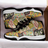 Mele Kalikimaka Hawaii Christmas Sneakers J11 Melemele Mama Seamless Floral Motif LT9 - Polynesian Pride