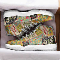 Mele Kalikimaka Hawaii Christmas Sneakers J11 Melemele Mama Seamless Floral Motif LT9 - Polynesian Pride