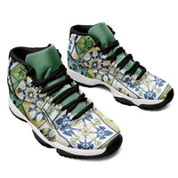 Mele Kalikimaka Hawaii Christmas Sneakers J11 Omaomao Seamless Floral Motif LT9 - Polynesian Pride