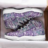Mele Kalikimaka Hawaii Christmas Sneakers J11 Poni Seamless Floral Motif - Polynesian Pride