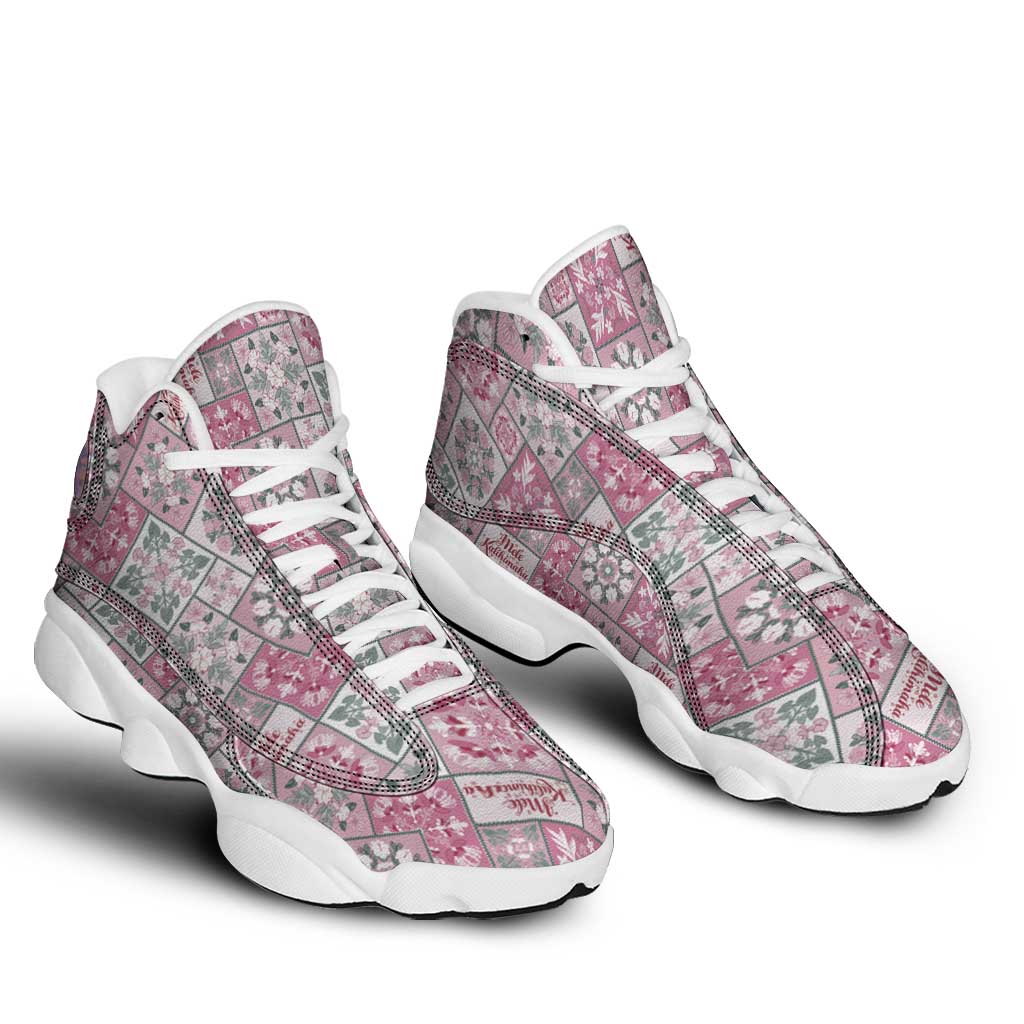 Mele Kalikimaka Hawaii Christmas Sneakers J13 Akala Seamless Floral Motif - Polynesian Pride