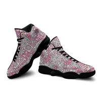 Mele Kalikimaka Hawaii Christmas Sneakers J13 Akala Seamless Floral Motif - Polynesian Pride