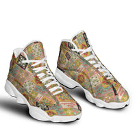 Mele Kalikimaka Hawaii Christmas Sneakers J13 Melemele Mama Seamless Floral Motif LT9 - Polynesian Pride