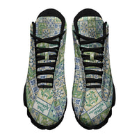 Mele Kalikimaka Hawaii Christmas Sneakers J13 Omaomao Seamless Floral Motif LT9 - Polynesian Pride