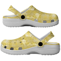 Melemele Hawaii Breadfruit Palaka Motifs Clogs Shoes LT14 - Polynesian Pride