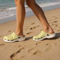Melemele Hawaii Breadfruit Palaka Motifs Clogs Shoes LT14 - Polynesian Pride