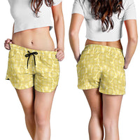Melemele Hawaii Breadfruit Palaka Motifs Shorts for Women LT14 - Polynesian Pride