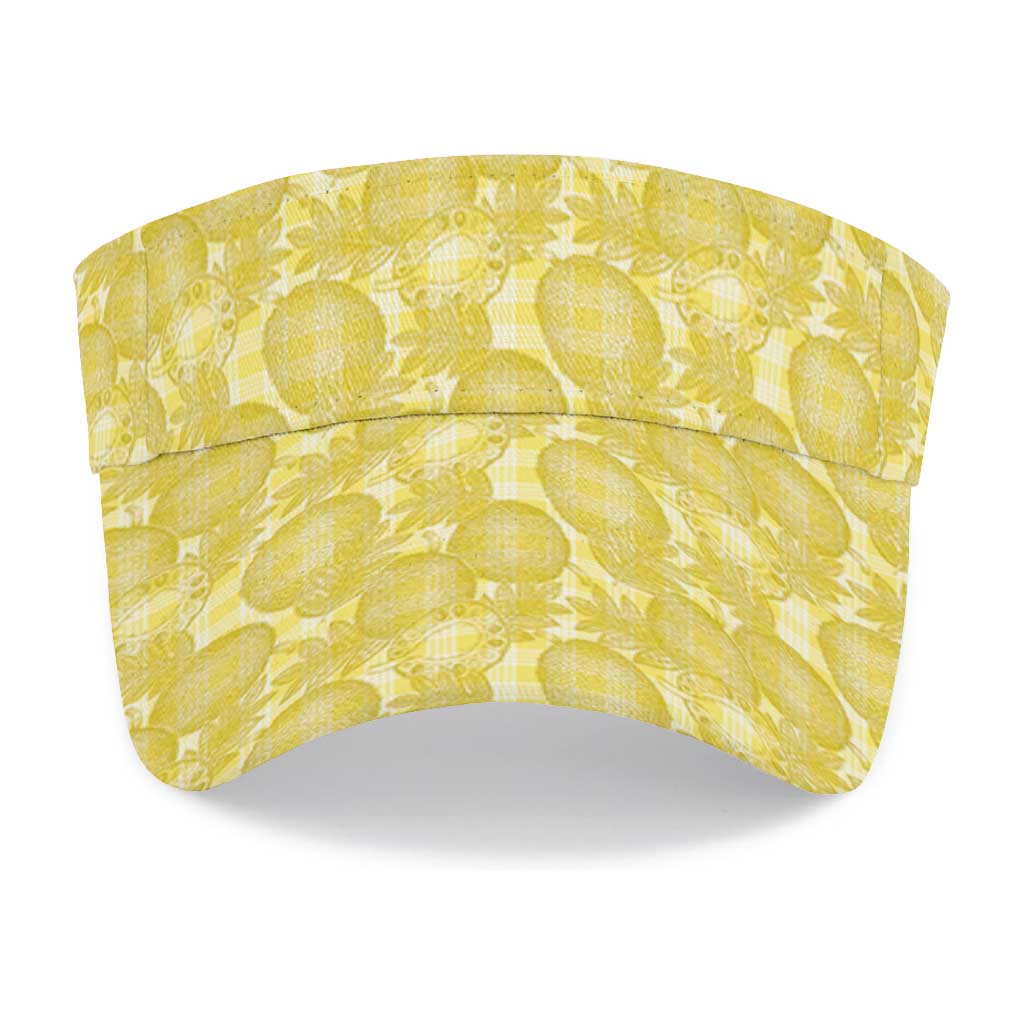 Melemele Hawaii Breadfruit Palaka Motifs Sun Visor Cap LT14 - Polynesian Pride