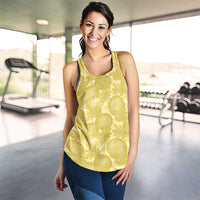 Melemele Hawaii Breadfruit Palaka Motifs Women Racerback Tank LT14 - Polynesian Pride