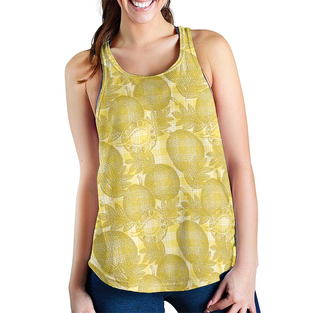 Melemele Hawaii Breadfruit Palaka Motifs Women Racerback Tank LT14 - Polynesian Pride