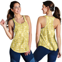 Melemele Hawaii Breadfruit Palaka Motifs Women Racerback Tank LT14 - Polynesian Pride