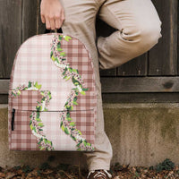 Mocha Hawaii Palaka Backpack Maile Pikake Honohono Orchid Lei LT05 - Polynesian Pride