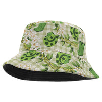 Mokihana Maile Ilima Leis Paniolo Palaka Bucket Hat Hawaiian Omaomo Ala Spirit LT9 One Size Green - Polynesian Pride