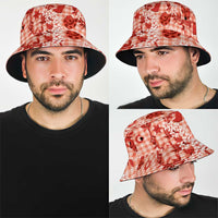 Mokihana Maile Ilima Leis Paniolo Palaka Bucket Hat Hawaiian Ulaula Spirit - Polynesian Pride