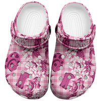 Mokihana Maile Ilima Leis Paniolo Palaka Clogs Shoes Hawaiian Omaomo Ulaula Spirit LT9 Pink - Polynesian Pride