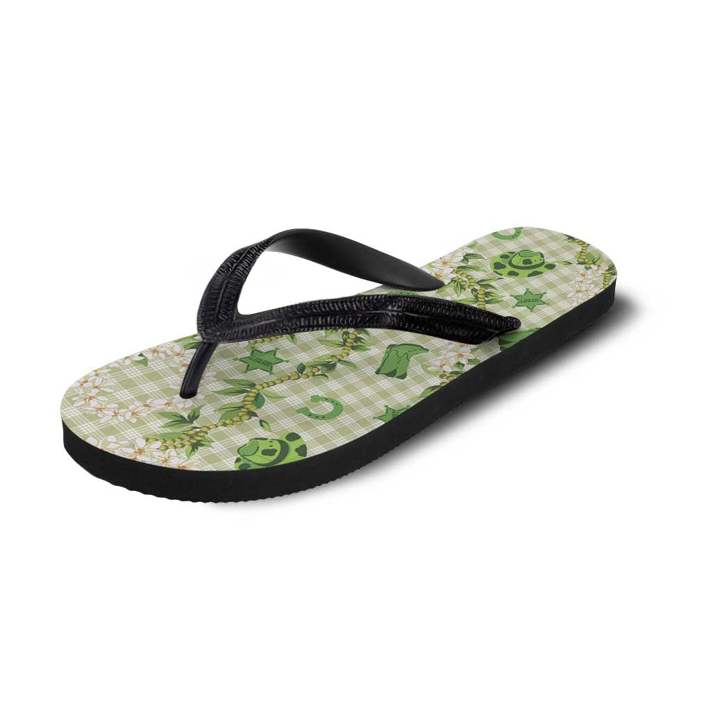 Mokihana Maile Ilima Leis Paniolo Palaka Flip Flops Hawaiian Omaomo Ala Spirit - Polynesian Pride