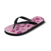 Mokihana Maile Ilima Leis Paniolo Palaka Flip Flops Hawaiian Omaomo Ulaula Spirit - Polynesian Pride